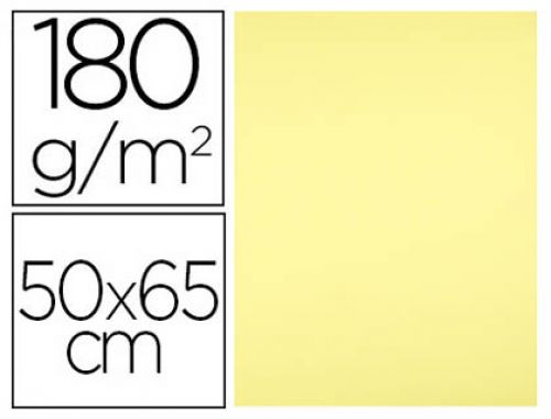 Cartolina liderpapel 50x65 cm 180 gr amarelo medio pack de 25 unidades , Liderpapel , 67855 , 8423473678552